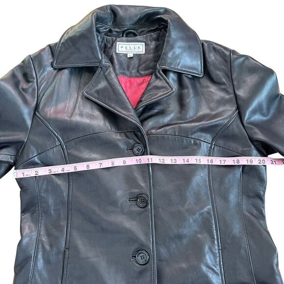 Pelle Studio~  Black Long Leather Jacket ~ Fully Lined ~ size XL~smooth leather - Picture 8 of 16
